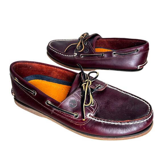 Timberland Classic 2-Eye Boat Shoes Mens 11.5 Brown Leather Non Marring Soles - Picture 2 of 10